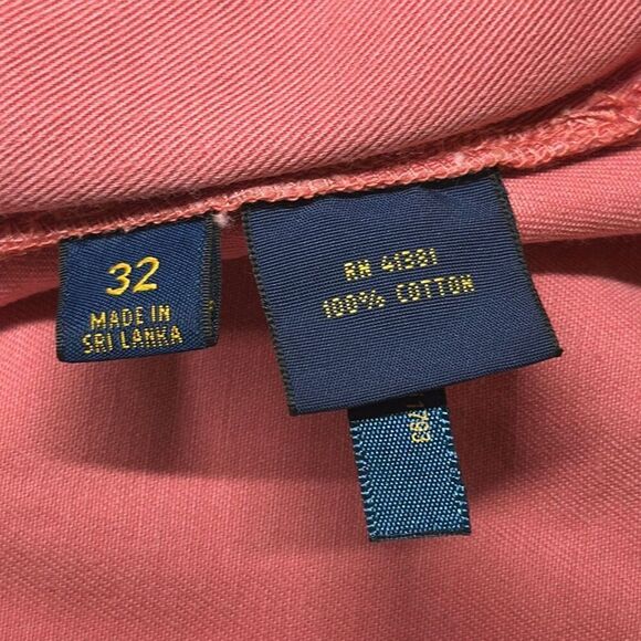 Polo Ralph Lauren Mens Khaki Classic Fit 9” Shorts size 32 Pink - Picture 8 of 9